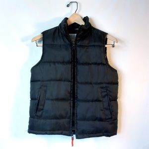 Arizona Jean Puffer Vest Plaid Fleece Lined Small Pockets